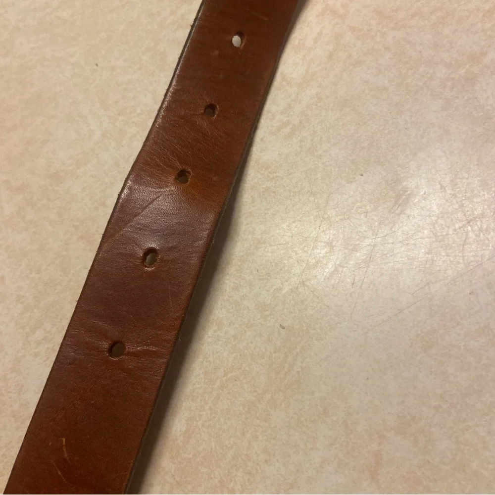 Vintage Gap Belt Womens 31”-34” USA Made Brown Leather Retro 80s 90s Classic